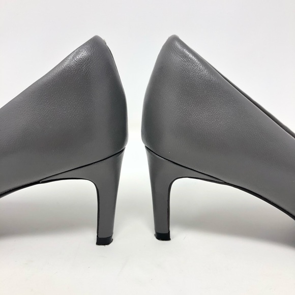 Cole Haan Grey Leather Low Heel Pump - Picture 5 of 8